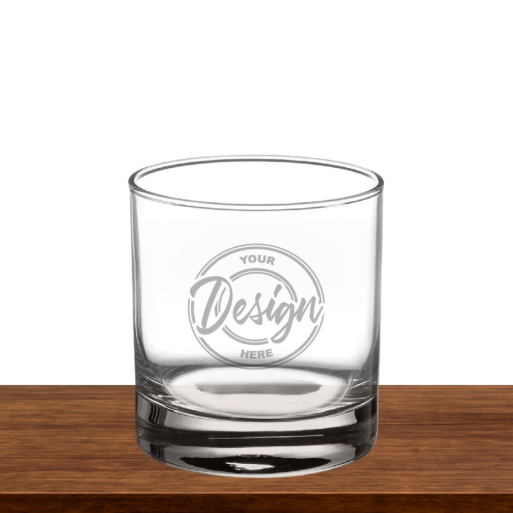 Premium Whiskey / Rocks Glass – 13 oz | Custom Etched