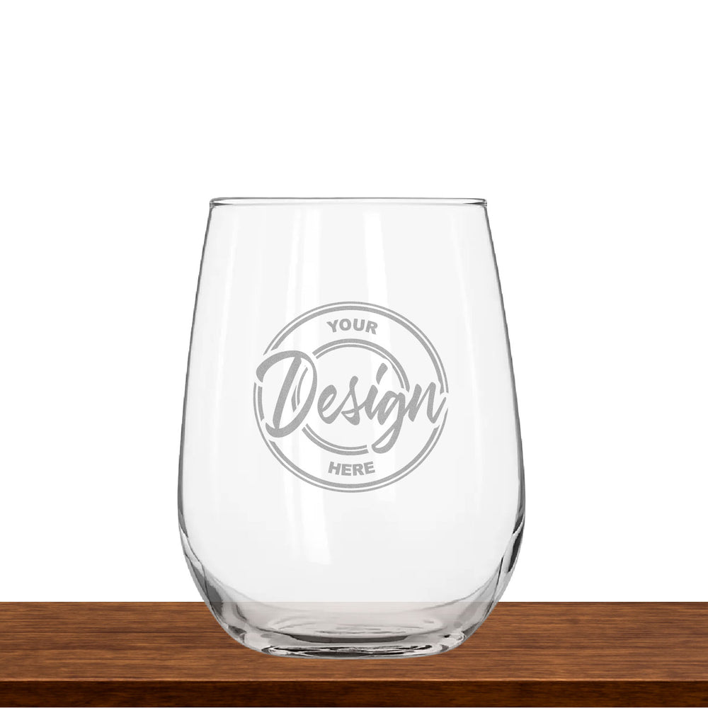 Stemless Wine Glass – 17 oz | Custom Etched